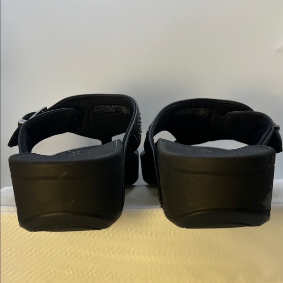 Vionic Black Studded Wedge Sandals-Women's-Size 9-Casual-Comfy-Vacation-Adjust - Picture 6 of 16